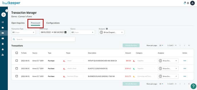 View-Processed-Transactions