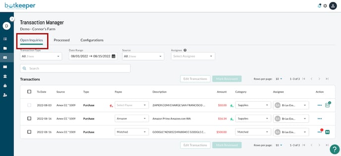 View-open-transaction