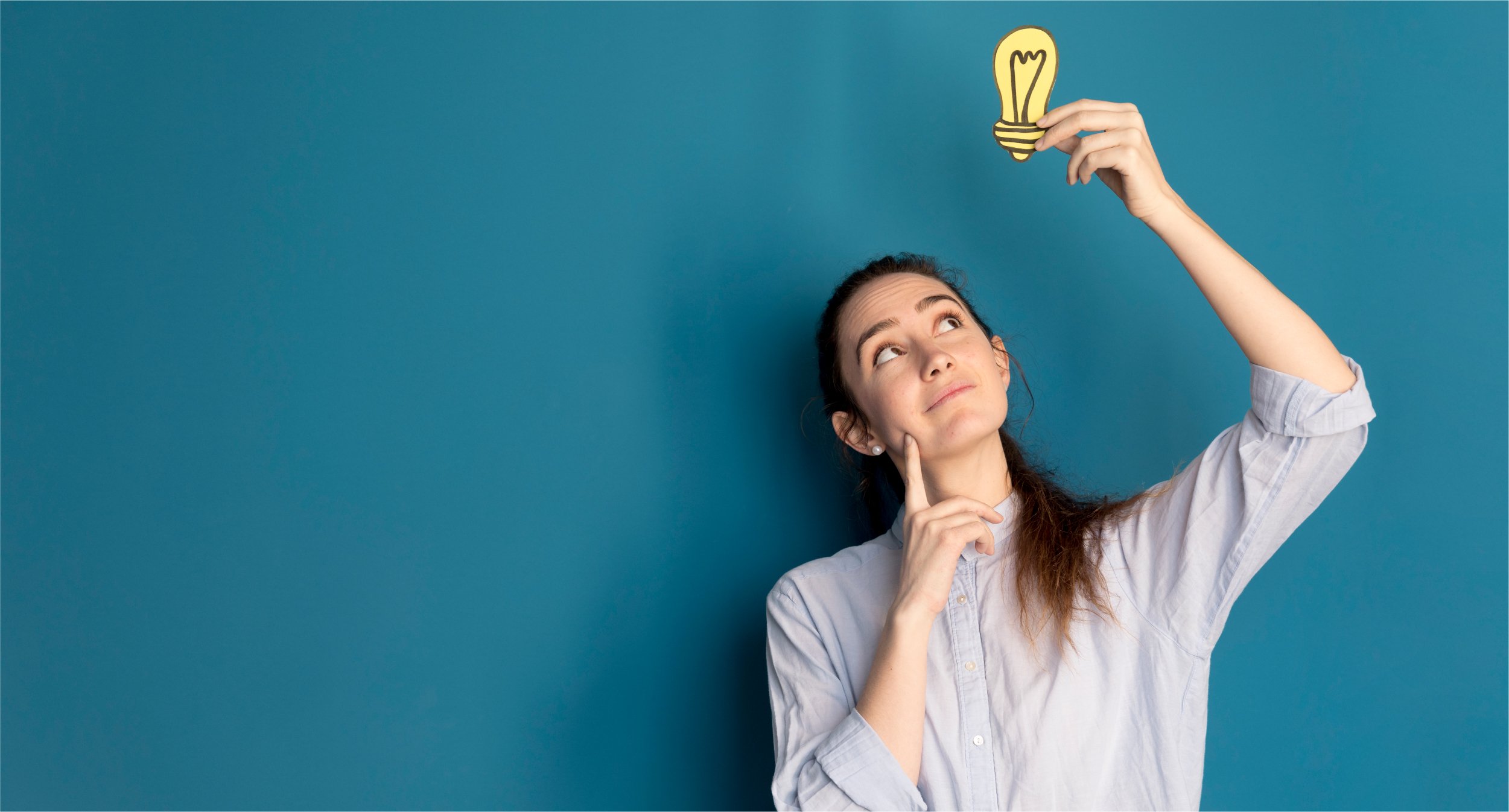 front-view-woman-holding-idea-light | Botkeeper