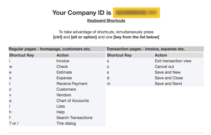 botkeeper QuickBooks Keyboard Shortcuts