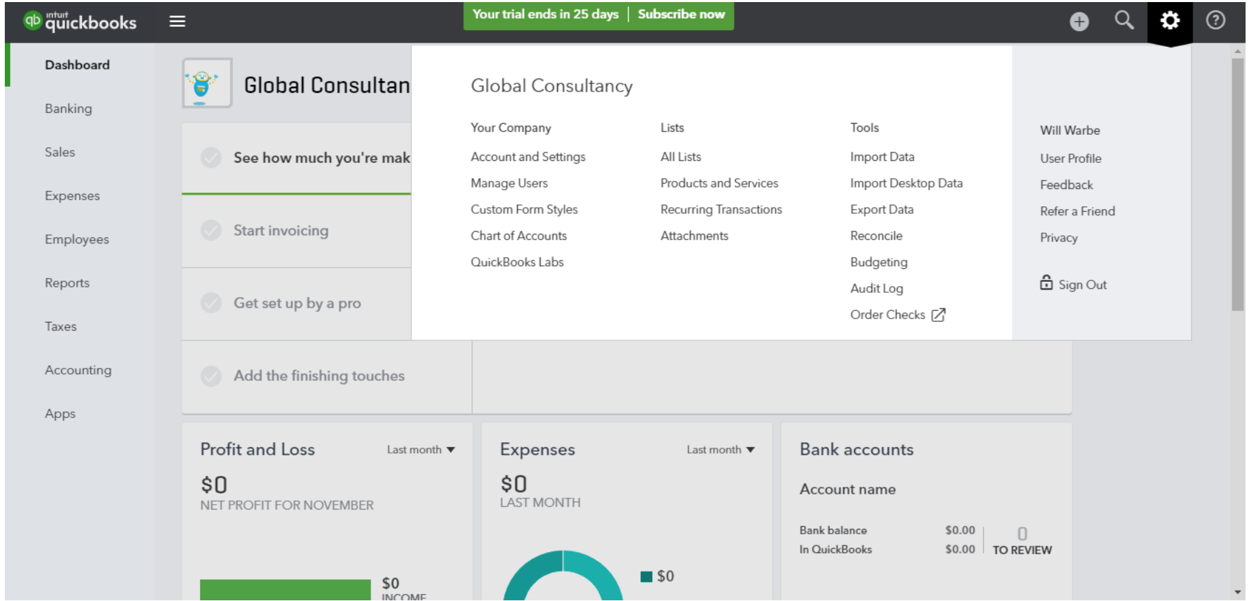 QuickBooks Online Tutorial: Add A New User and Invite Your Accountant