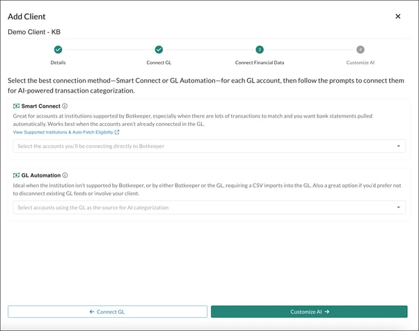 Step 3 connect fin data