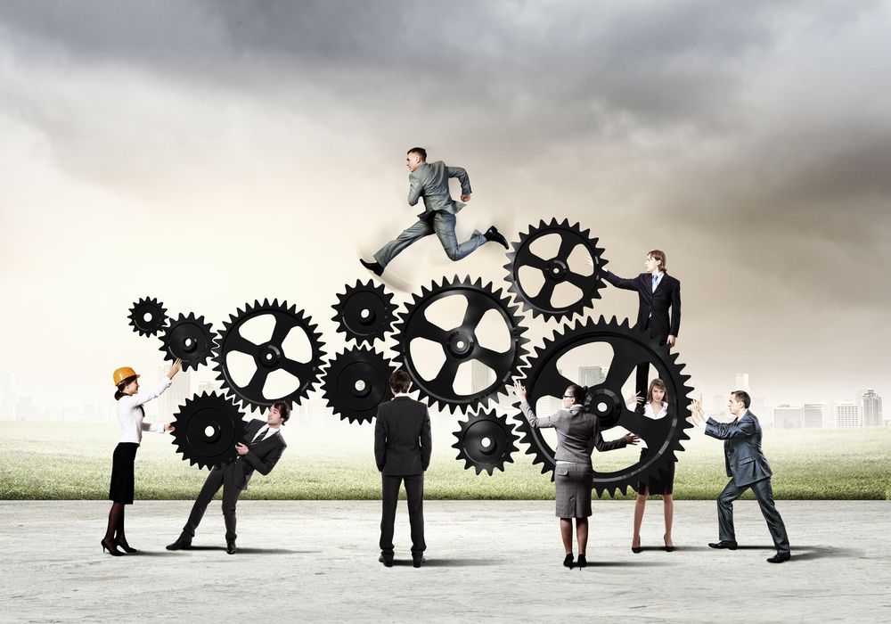 Conceptual image of business team working cohesively. Interaction and unity  | Botkeeper