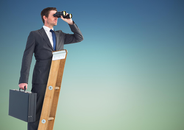 businessman-standing-success-ladder-looking-through-binoculars-against-sky copy