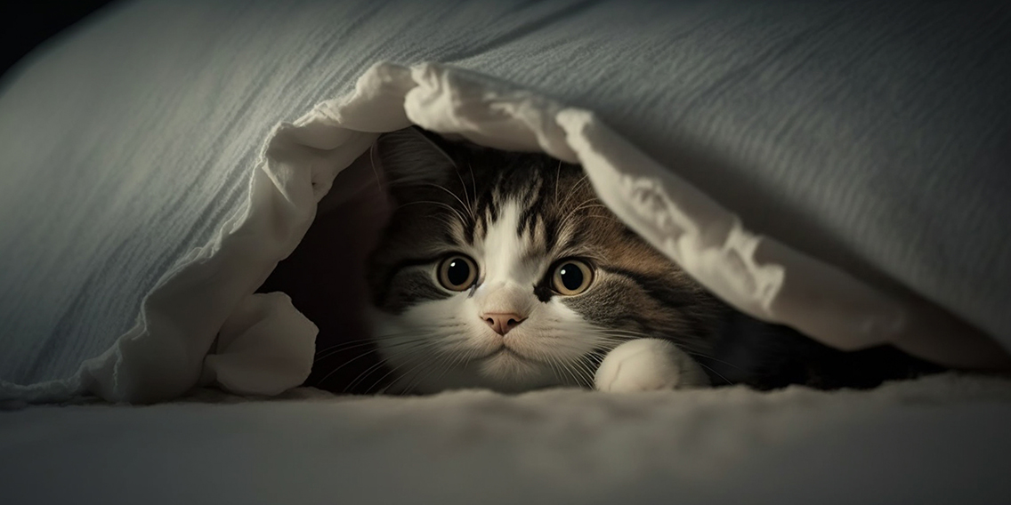 cute-kitten-lies-bed-enjoying-rest