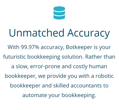 Botkeeper's automated bookkeeping is 99.97% accurate