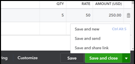 create invoice quickbooks