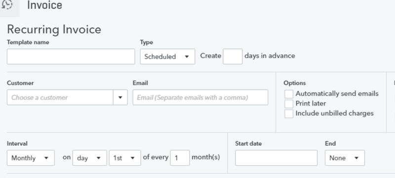 quickbooks online tutorial, recurring transactions, recurring transactions templates