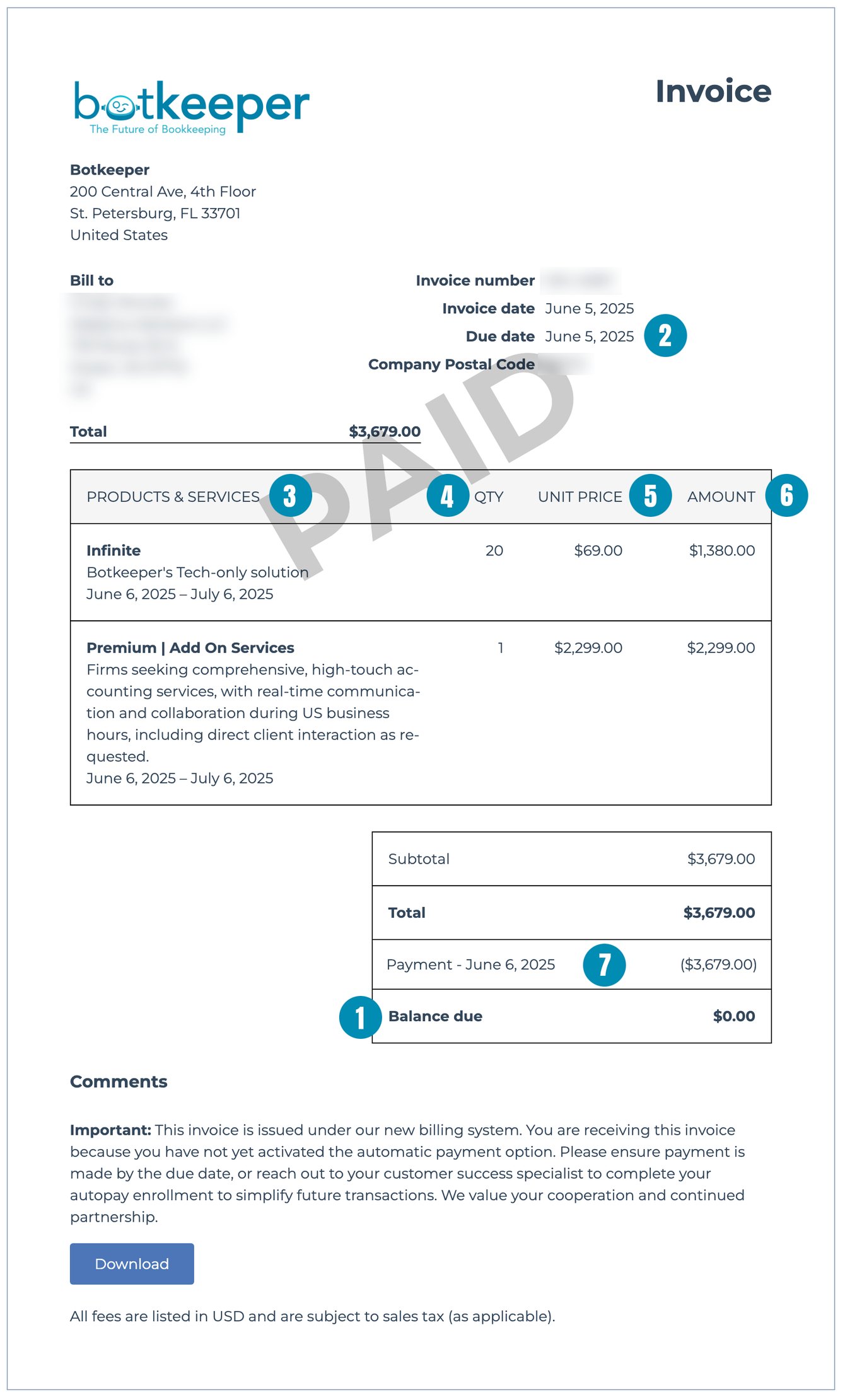 Understanding your Botkeeper Invoice
