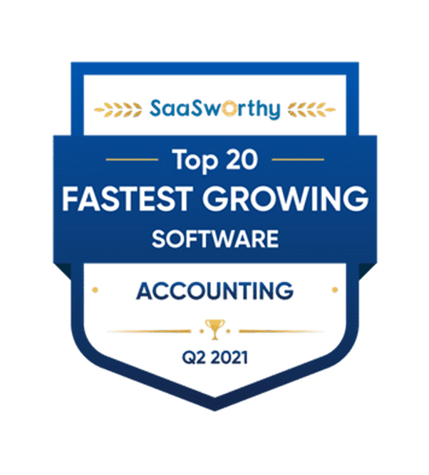 Badge SaaSworthy Fastest Growing Software 2021